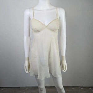 Victoria's Secret White Silky Babydoll - S